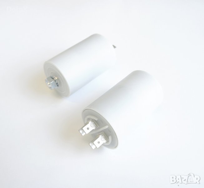 Работен кондензатор 420V/470V 16uF с 4 каб.обувки и резба, снимка 1