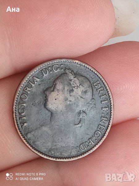 1 фартинг 1885 година , снимка 1
