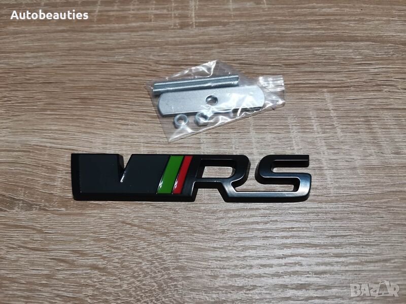 Skoda VRS шкода ВРС надпис за решетка черен, снимка 1