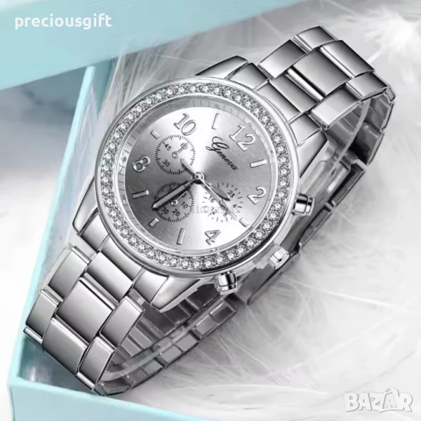 Дамски часовник, наличен в сребристо и златисто, снимка 1