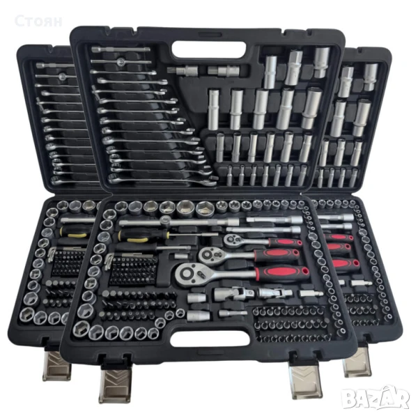 Гедоре KraftWorld 216 части 1/4″ 3/8″ 1/2″ CR-V – пълен комплект, снимка 1