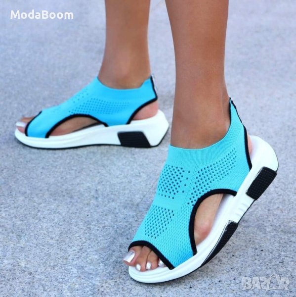 Равни дамски мрежести сандали , снимка 1