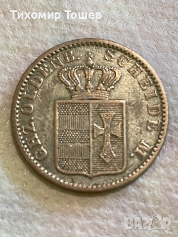 Германия,Олденбург 1 грош 1858, снимка 2 - Нумизматика и бонистика - 32048972