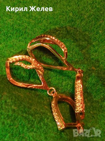 ПРЕКРАСНИ АЖУРНИ СРЕБЪРНИ СКЪПОЦЕННИ ОБЕЦИ СРЕБРО S 925 с ЖЪЛТА ПОЗЛАТА 30758, снимка 15 - Обеци - 40532606