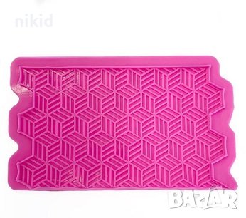 3d геометричен куб релеф геометрични силиконов молд текстура фондан декор торта 