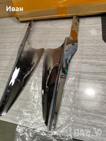 Стоманени хромирани дефлектори за предна вилка на мотор, снимка 7 - Части - 53757449