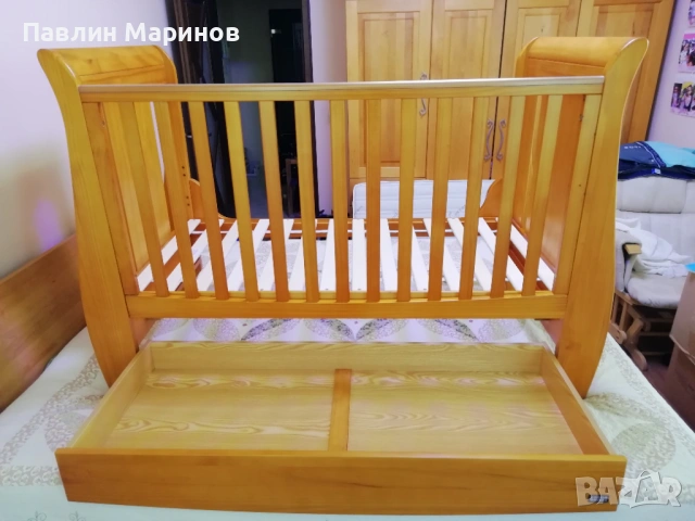 Супер Комплект Бебешко Детско Легло Креватче Tutti Bambini Katie Oak 3 in 1 Масив Ортопедичен Матрак, снимка 7 - Бебешки легла и матраци - 53841738