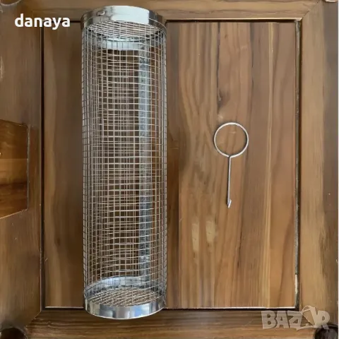 5350 Цилиндрична кошница за барбекю скара за зеленчуци, снимка 6 - Съдове за готвене - 47650158