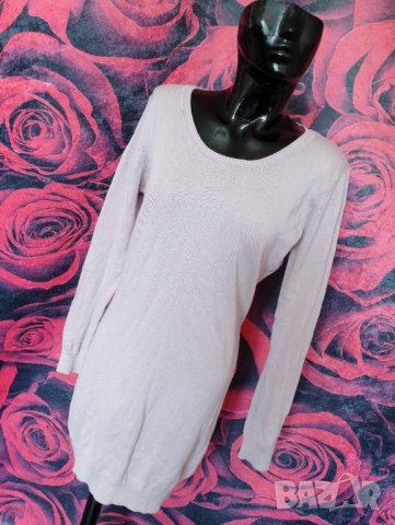 Бледо светло лилава зимна блуза туника плетиво ХЛ, снимка 1 - Туники - 38900681