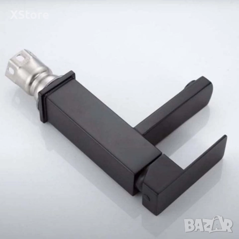 Смесител за мивка неръждаема стомана, керамичен патрон, едноръкохватков, черен, снимка 5 - Смесители - 52588582