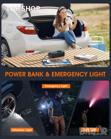 Преносим въздушен компресор за помпане на гуми функция памет безжична въздушна помпа BUVAYE 7800mah, снимка 2 - Аксесоари и консумативи - 49049731