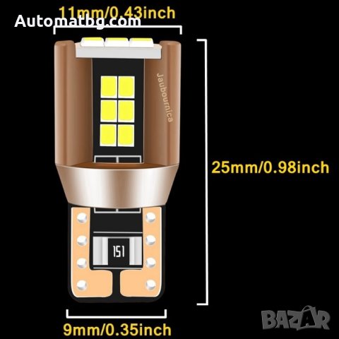 Комплект LED T10 Automat, 12-24V, Cambus, 19 диода, снимка 2 - Аксесоари и консумативи - 42527605