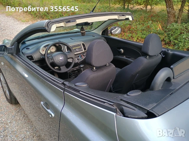 ПРОДАВАМ NISSAN MICRA C+C  АВТОМАТИК, КАБРИО ТВЪРД ТАВАН, ПЕРФЕКТНО СЪСТОЯНИЕ ,ВНОС, РЕГИСТРИРАН, снимка 9 - Автомобили и джипове - 51211455