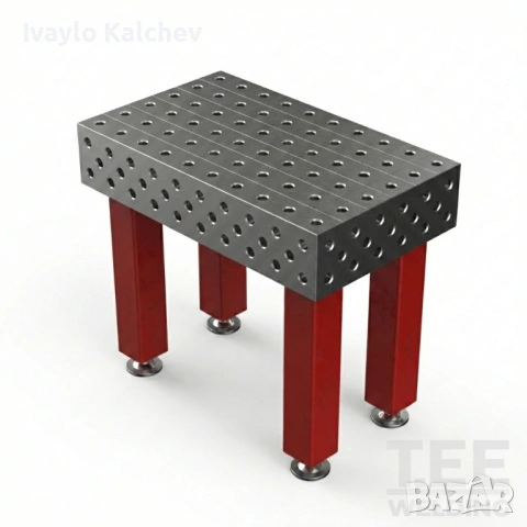 Заваръчна маса 1000×600 мм (25 мм плот) | ЛИЗИНГ