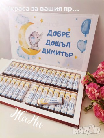 Бонбони  за почерпка на гостите на бебешка погача, прощъпулник, рожден ден, кръщене. Юбилей , снимка 13 - Други - 41573221