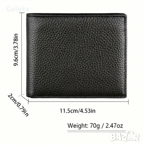 Защитени* Елегантни и Изискани мъжки портфейли с две лица /Черна естест. кожа!, снимка 6 - Портфейли, портмонета - 51429431
