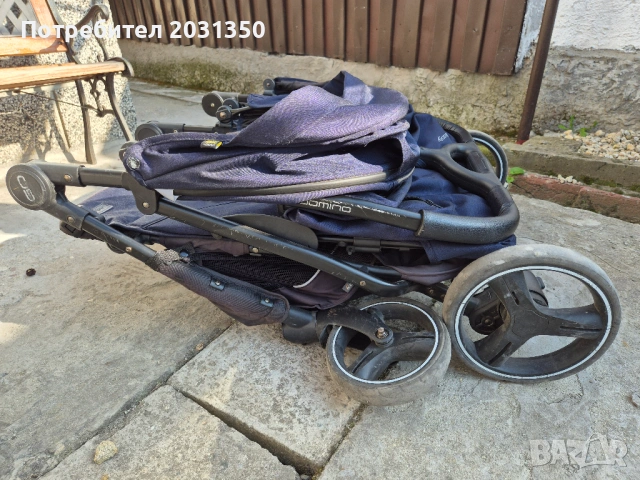 количка за близнаци EasyGo Domino-тъмно синя, снимка 10 - Детски колички - 53509636