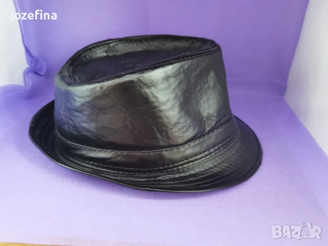 Шапка тип бомбе кожена, снимка 4 - Други - 50457570