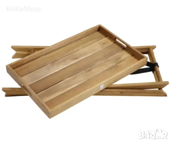 Маса от акация-68х42.5х68 см./сгъваема маса/помощна маса/, снимка 4 - Маси - 49709493