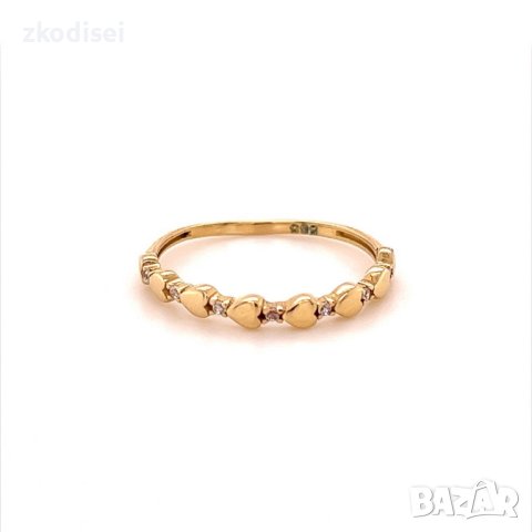 Златен дамски пръстен 1,15гр. размер:57 14кр. проба:585 модел:17805-6, снимка 1 - Пръстени - 41481864
