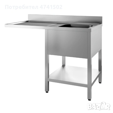 Професионална мивка с плот и зона за съдомиялна машина