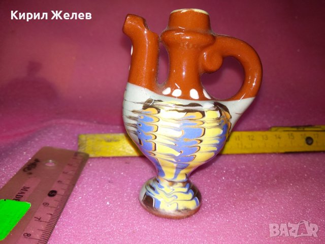 КЕРАМИЧНО БЪРДУЧЕ СВИРКА РЪЧНА МАЙСТОРСКА ИЗРАБОТКА ТРАДИЦИОНЕН ЕТНО СУВЕНИР ГЛЕДЖОСАНА ГЛИНА 42938, снимка 3 - Декорация за дома - 44297513