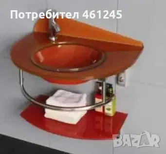 стъклена мивка за баня к-т със смесител