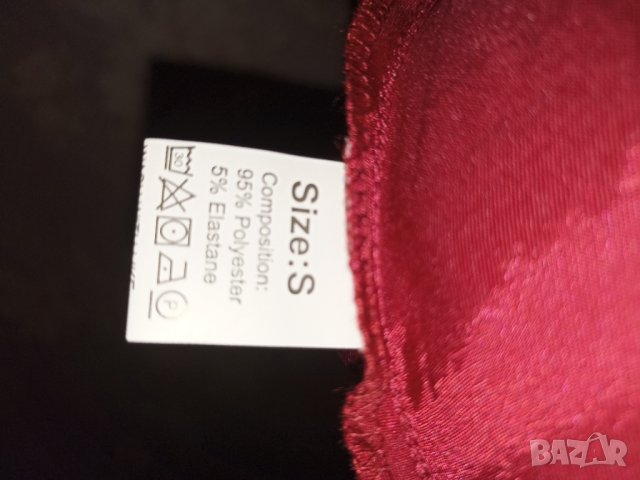 Нова сатенена секси червена лятна пижама S, снимка 8 - Пижами - 40635437