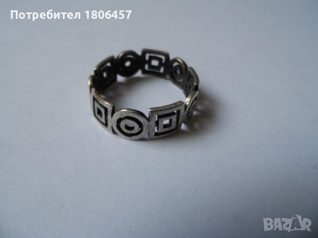 сребърен пръстен Б, снимка 2 - Пръстени - 42046355