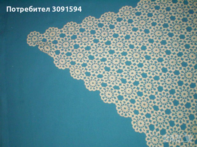 Ретро плетена на една кука ромбоидна покривка на цветя, снимка 4 - Антикварни и старинни предмети - 41938343
