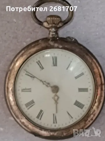 часовник сребърен , снимка 2 - Джобни - 47509647