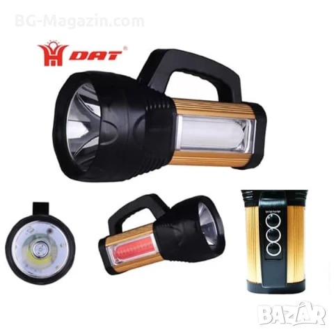 Мощен акумулаторен ръчен прожектор LED фенер къмпинг лампа за лов риболов туризъм палатка USB, снимка 2 - Къмпинг осветление - 51017360