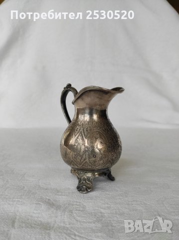 Викторианска посребрена каничка за мляко, снимка 2 - Други ценни предмети - 35794516