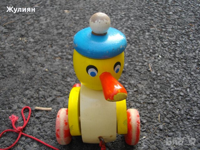 СТАРА ДЪРВЕНА ИГРАЧКА ПАТЕ, снимка 2 - Антикварни и старинни предмети - 39798393