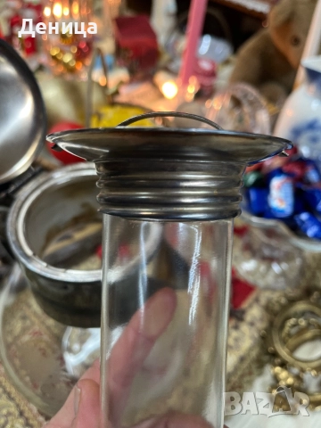 Най-красивата кана за лимонада, която съм имала късмет да намеря.♥️ Посребрен капак и вътрешна съд , снимка 6 - Други - 52854400