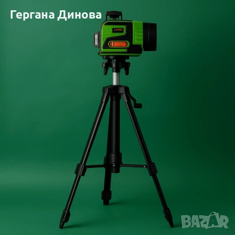 Лазерен нивелир с тринога + подарък малък нивелир, снимка 3 - Измервателни инструменти - 50980435