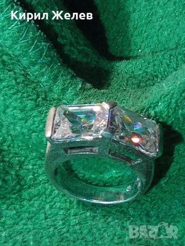 ШАРМАНТЕН СКЪПОЦЕНЕН СРЕБЪРЕН ПРЪСТЕН МАРКОВО СРЕБРО 925 с БЯЛА ПОЗЛАТА и ЛАБОРАТОРЕН МОЙСАНИТ 47596, снимка 15 - Пръстени - 49366059