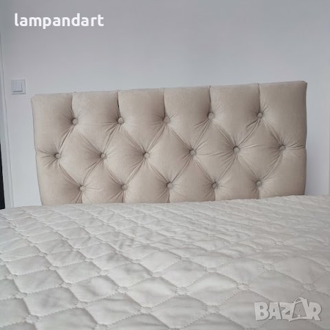 Тапицирана табла за легло в бежово, снимка 3 - Други - 41660377