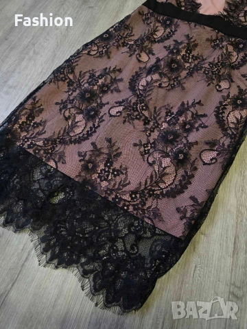 Нова рокля с дантела в цвят - розов и бордо, снимка 3 - Рокли - 53305318
