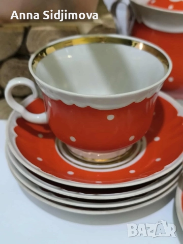 Руски порцелан сервиз за чай , снимка 7 - Сервизи - 52161955