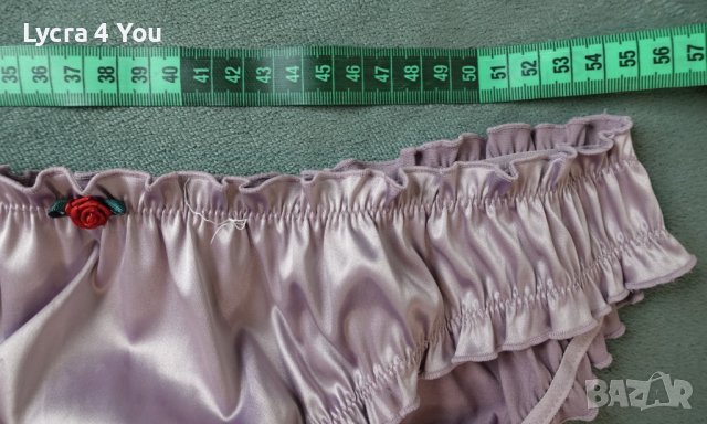 Нови светло-лилави сатенени бикини S-L размер, снимка 12 - Бельо - 44447188