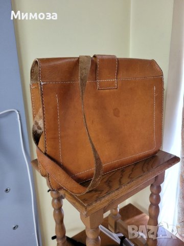 Естествена кожа винтидж чанта, снимка 14 - Чанти - 41000626