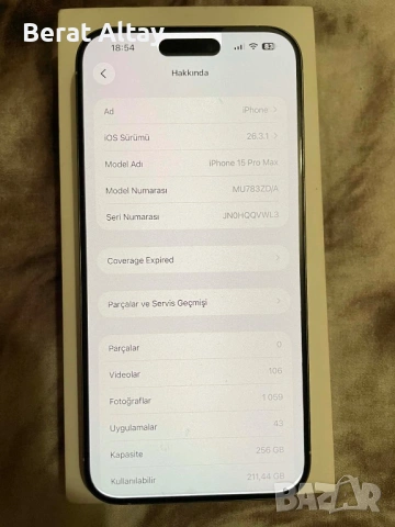İphone 15 Pro Max 256GB  %86 процента батерия , снимка 4 - Apple iPhone - 53772246