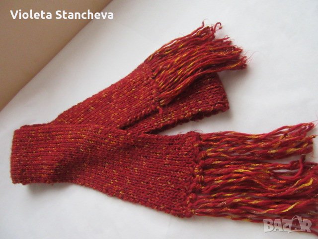 ПЛЕТЕН ВЪЛНЕН ШАЛ, снимка 4 - Шалове - 34826651