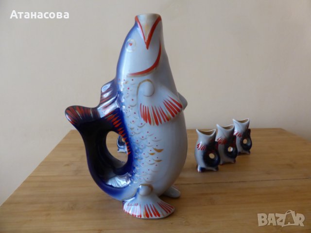 Украински порцеланов сервиз Риби 1980 г риба 2, снимка 4 - Сервизи - 44393180