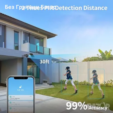 Нова Водоустойчива Соларна 2K Камера с PIR Детектор и Двупосочно Аудио, снимка 7 - Други - 48620899