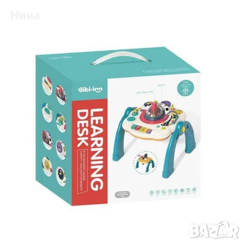  Интерактивна музикална маса 2 в 1- 2 страни, детски център за занимания, пиано, волан, лабиринт, снимка 3 - Образователни игри - 49063279