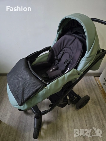 Milu Kids-Бебешка количка 2в1 Atteso Ledo:01 от еко кожа с олекотена алуминиева рамка, снимка 5 - Детски колички - 53426731