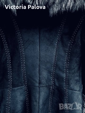 Ново палто/кожух от агнешка кожа и полярна лисица, снимка 7 - Палта, манта - 42660556