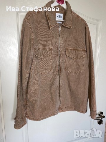  🤩 ново дънково яке риза сафари спортно сако  спортно елегантно  Zara размер L, снимка 6 - Сака - 44449933
